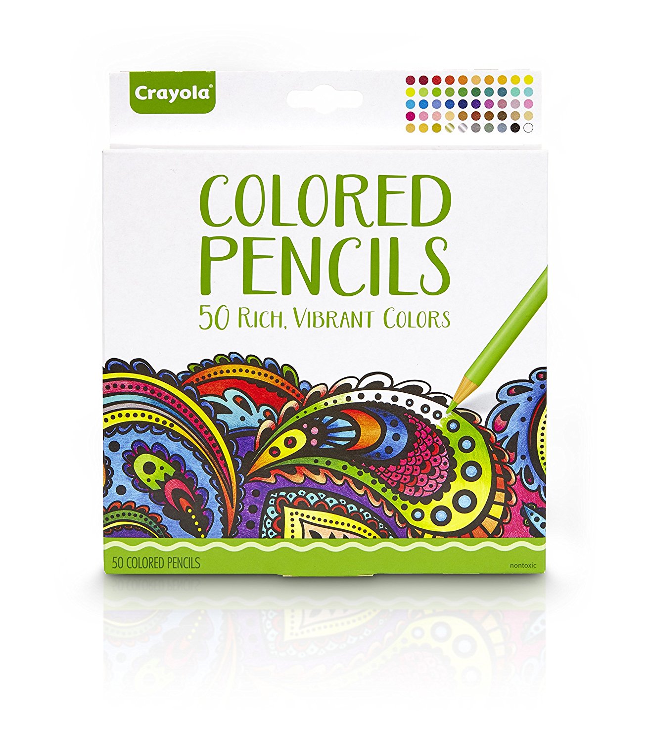 Crayola Colored Pencils, Pre-sharpened, Great for Adult Coloring, 50 Count
